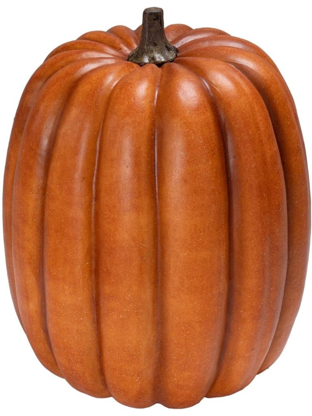17.5 Inch Large Light Orange Plastic Pumpkin Realistic Harvest Ornament Decor